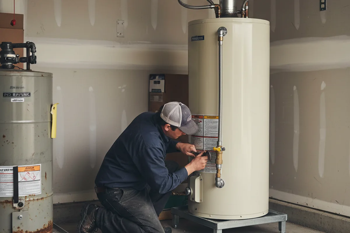 Water heater and shutoff valve replacement in Bausman